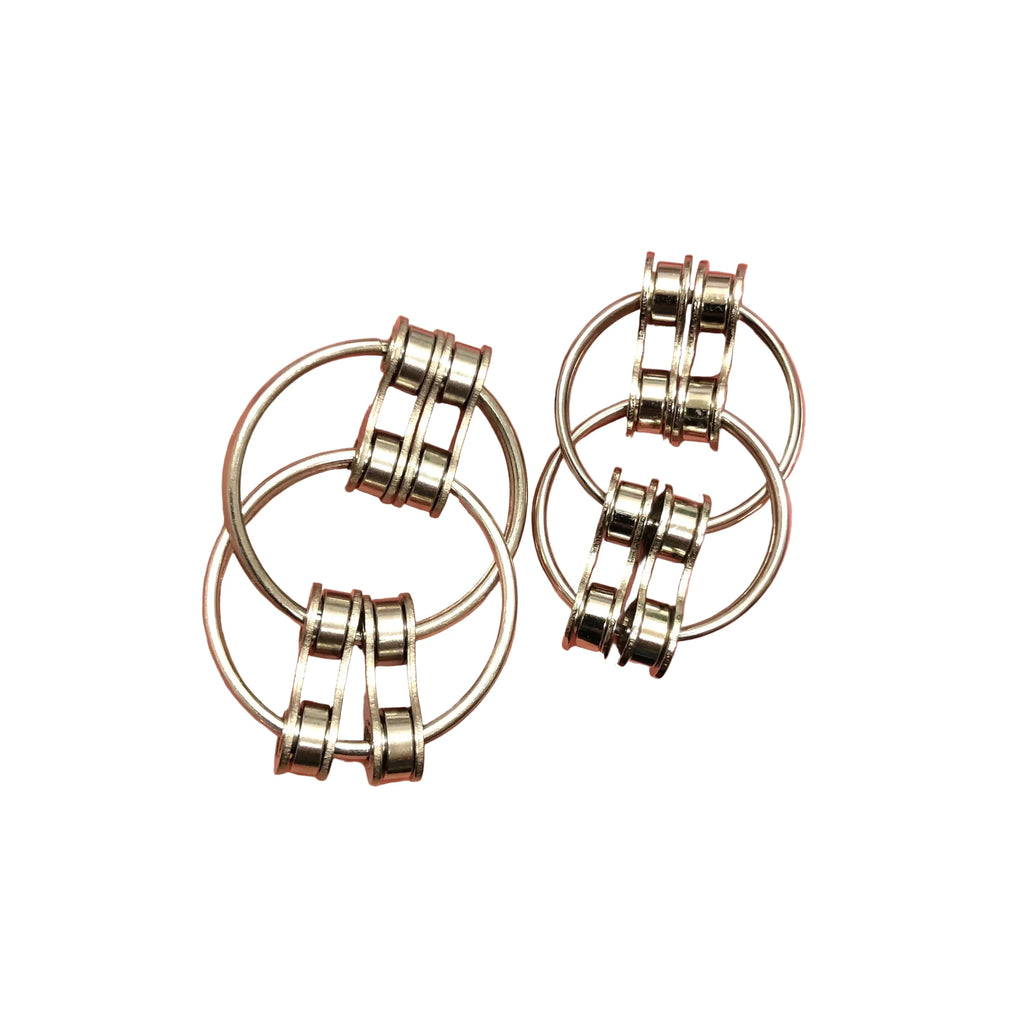 Kaiko Loop Fidget Small Silver Double - Sensory Focus Tool