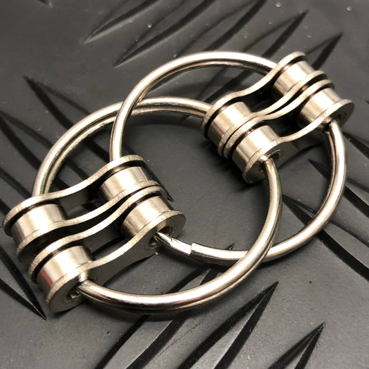 Kaiko Loop Fidget Large Silver Double Link chain-style sensory fidget toy for focus and balance