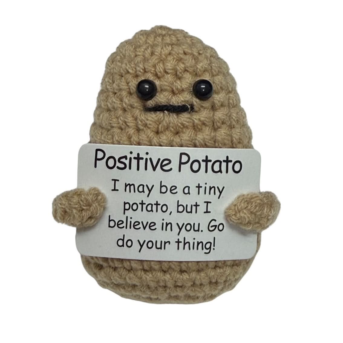 Kaiko Fidgets Positive Potato mini crochet plush sensory toy for emotional regulation and calm