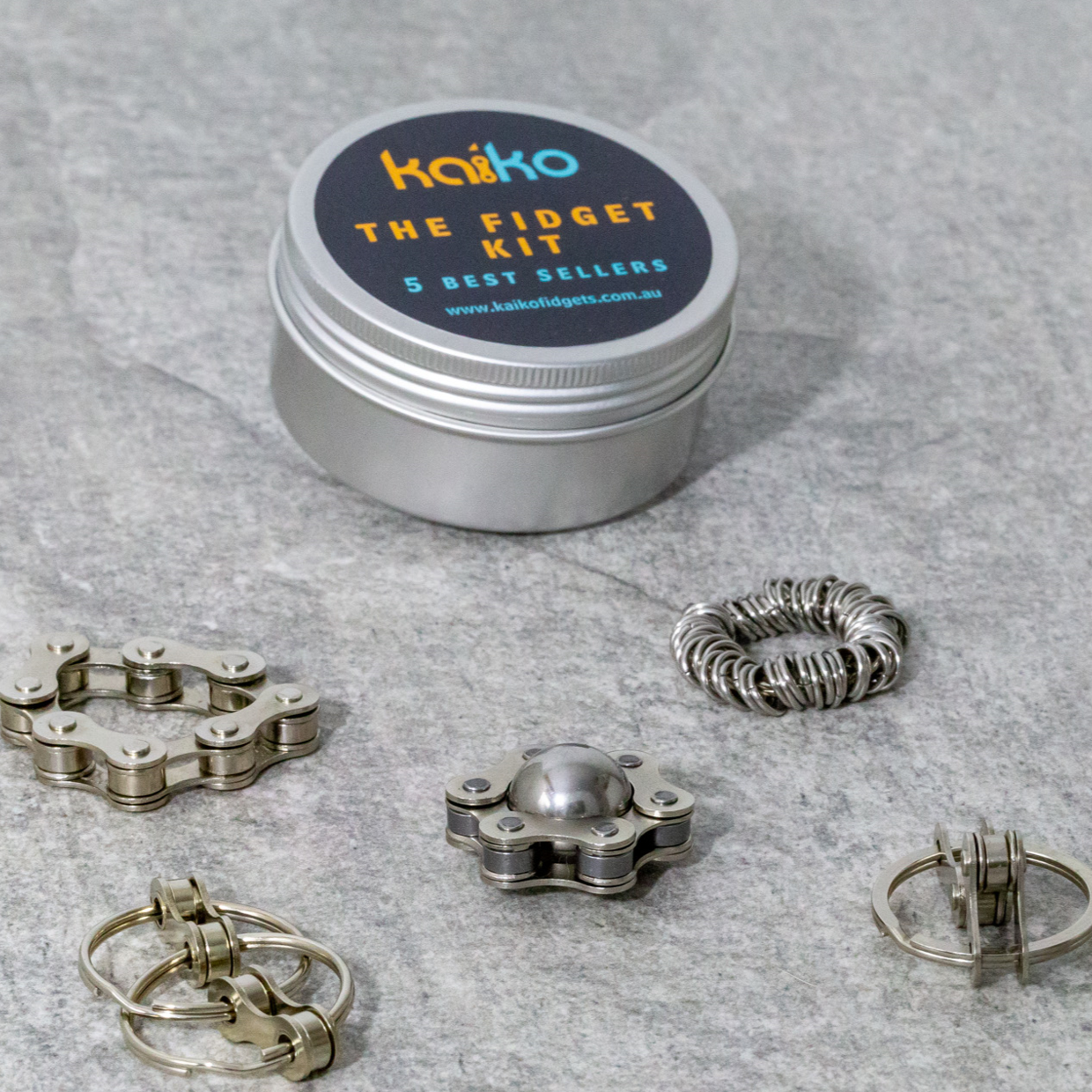 Kaiko The Fidget Kit sensory toys for focus and calm with five best-selling fidget tools