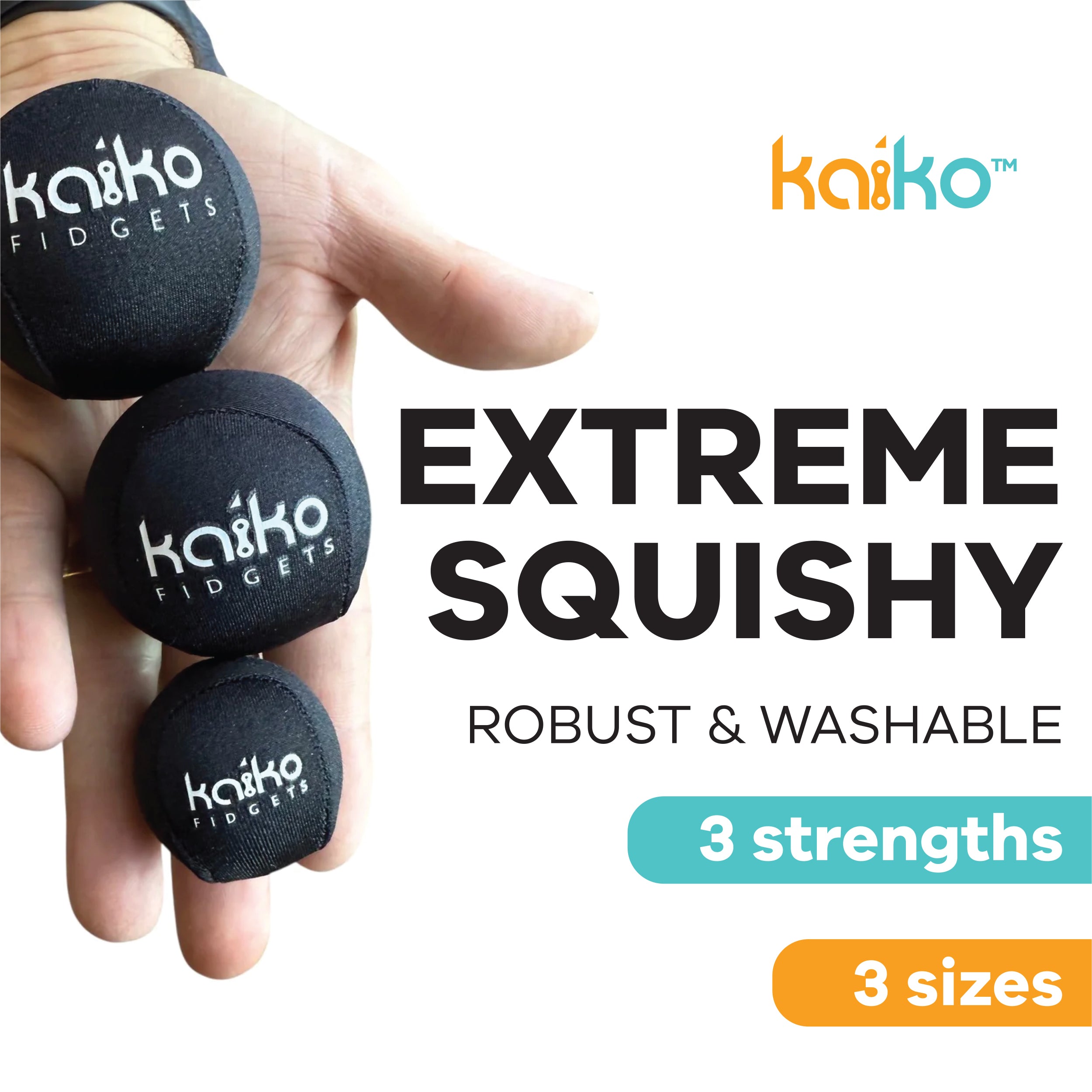 Kaiko Extreme Squishy 35mm Mini soft fabric sensory fidget toy for kids with autism and ADHD