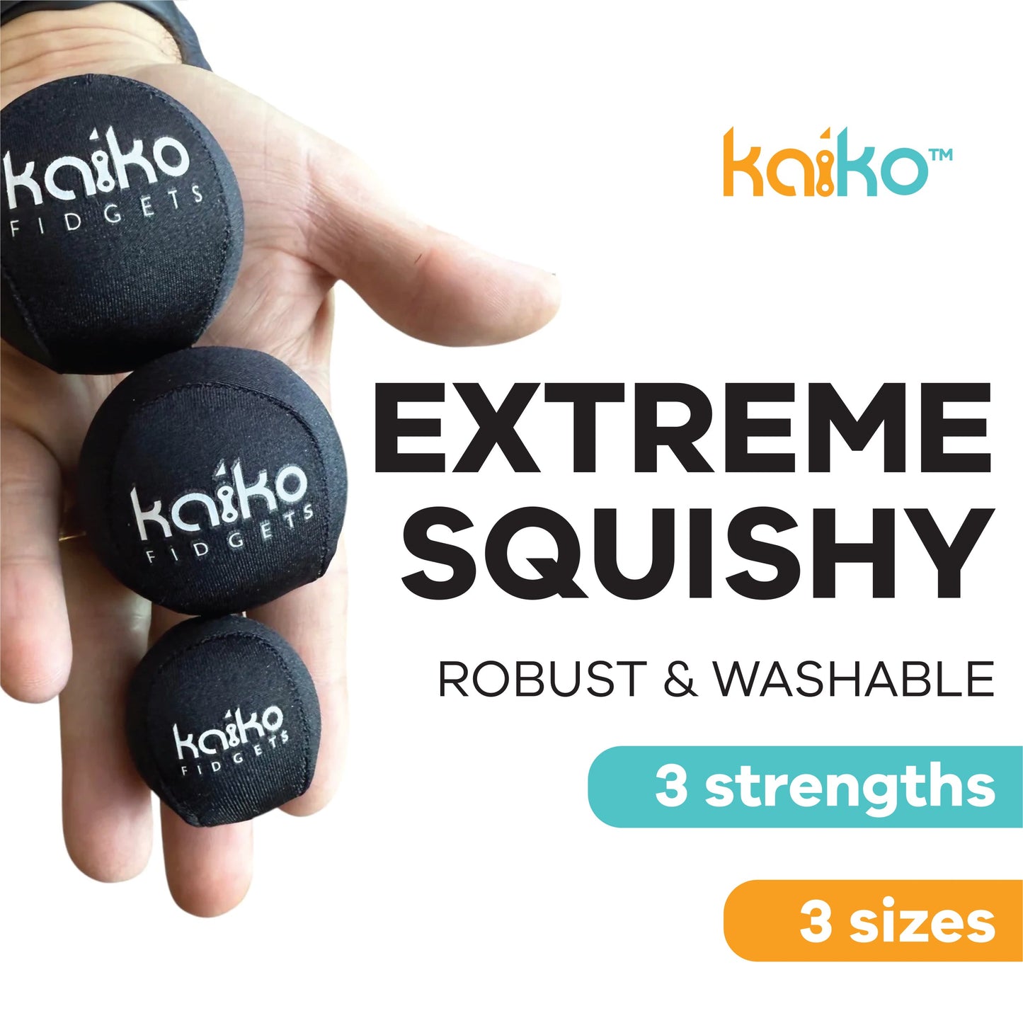 Kaiko Extreme Squishy 50mm medium squish sensory fidget toy for sensory needs and Focus Needs balance