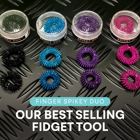 Kaiko Finger Spikey Duo Black - Fidget Rings