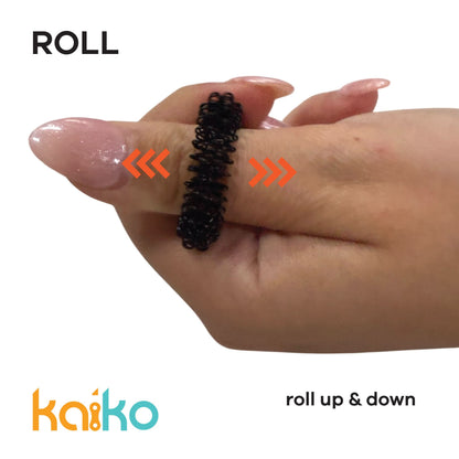 Kaiko Finger Spikey Duo Black - Fidget Rings