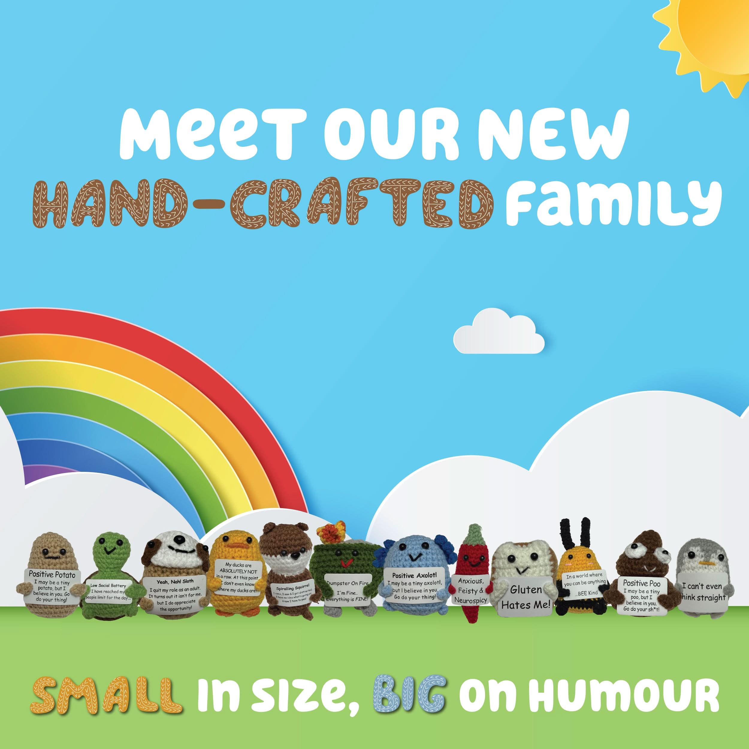 Kaiko Spiralling Squirrel Mini Crochet Plush - Sensory Comfort Toy for Regulation