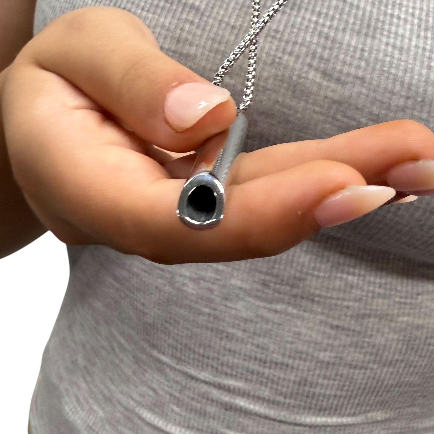 Kaiko Breath Tool Stainless Steel Necklace - Sensory Calm & Balance
