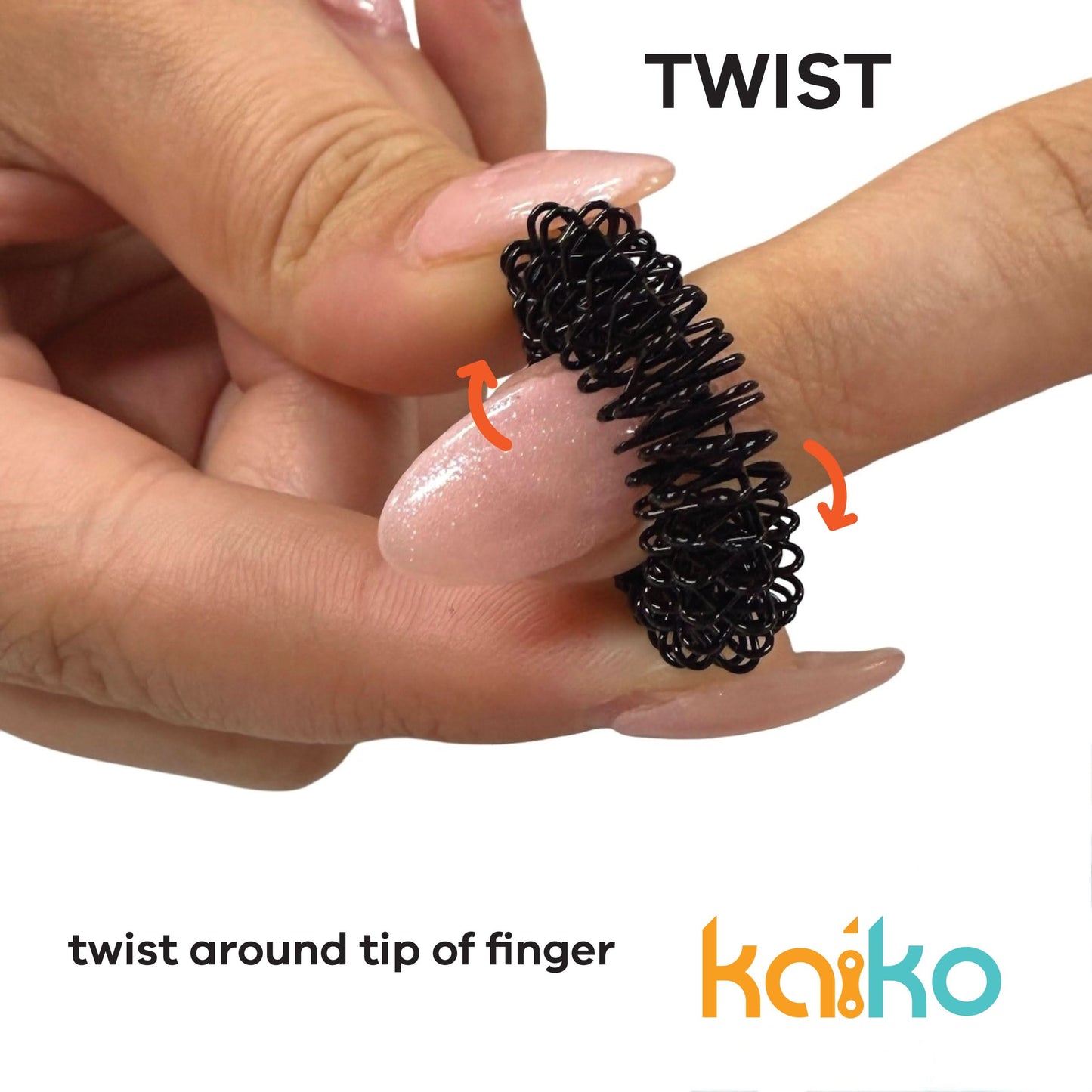 Kaiko Finger Spikey Duo Black - Fidget Rings