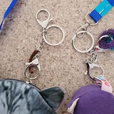 Kaiko Fidgets Silver Keyring - Sensory Fidget Accessory for Balance