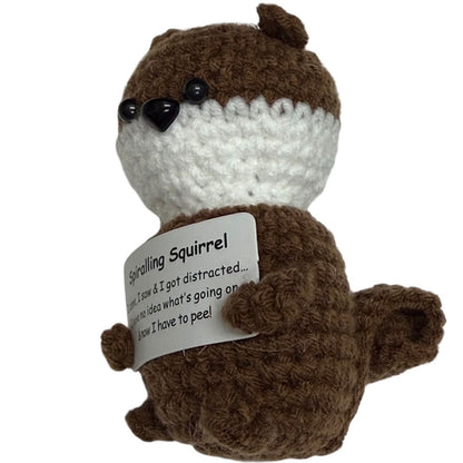 Kaiko Spiralling Squirrel Mini Crochet Plush - Sensory Comfort Toy for Balance