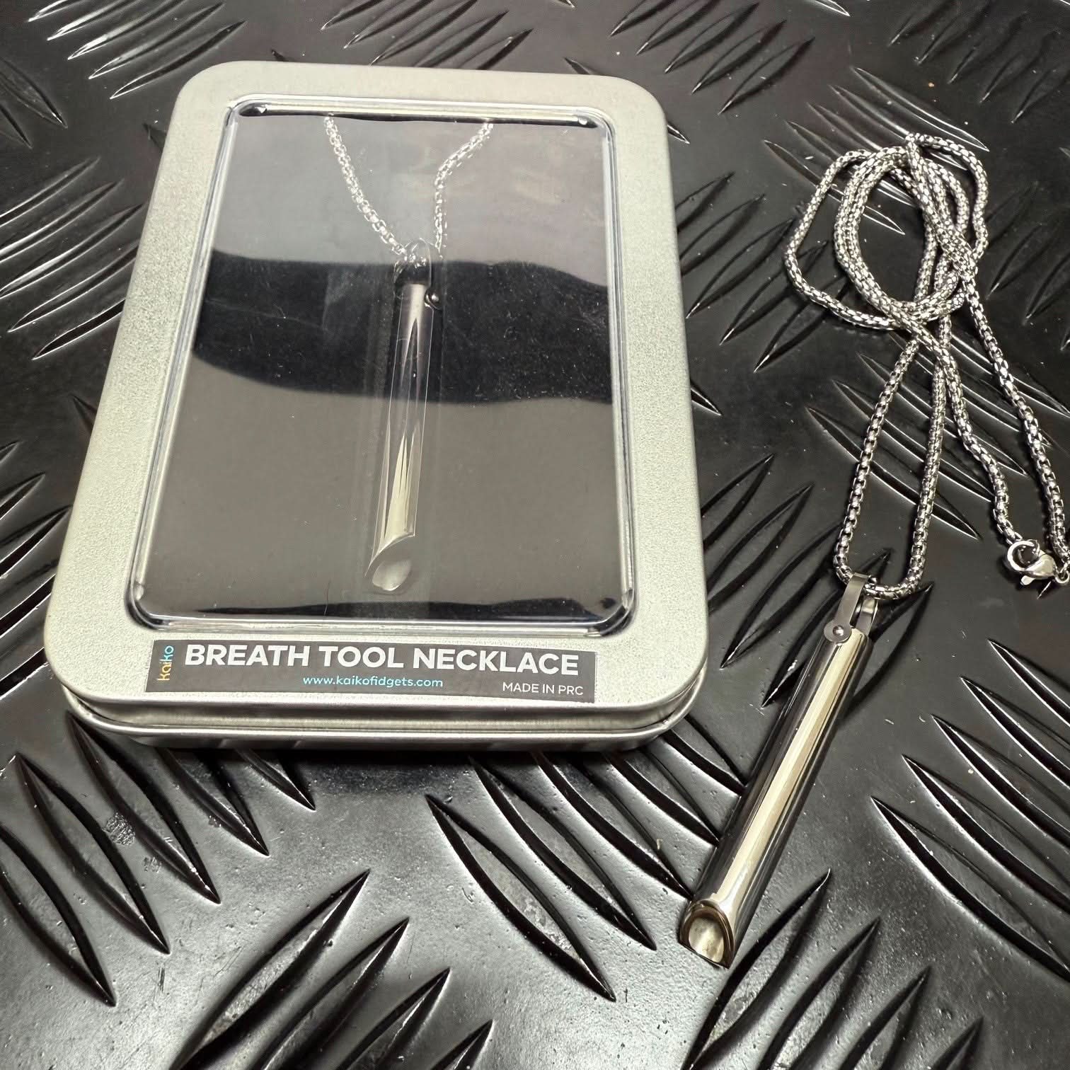 Kaiko Breath Tool Stainless Steel Necklace - Sensory Calm & Regulation