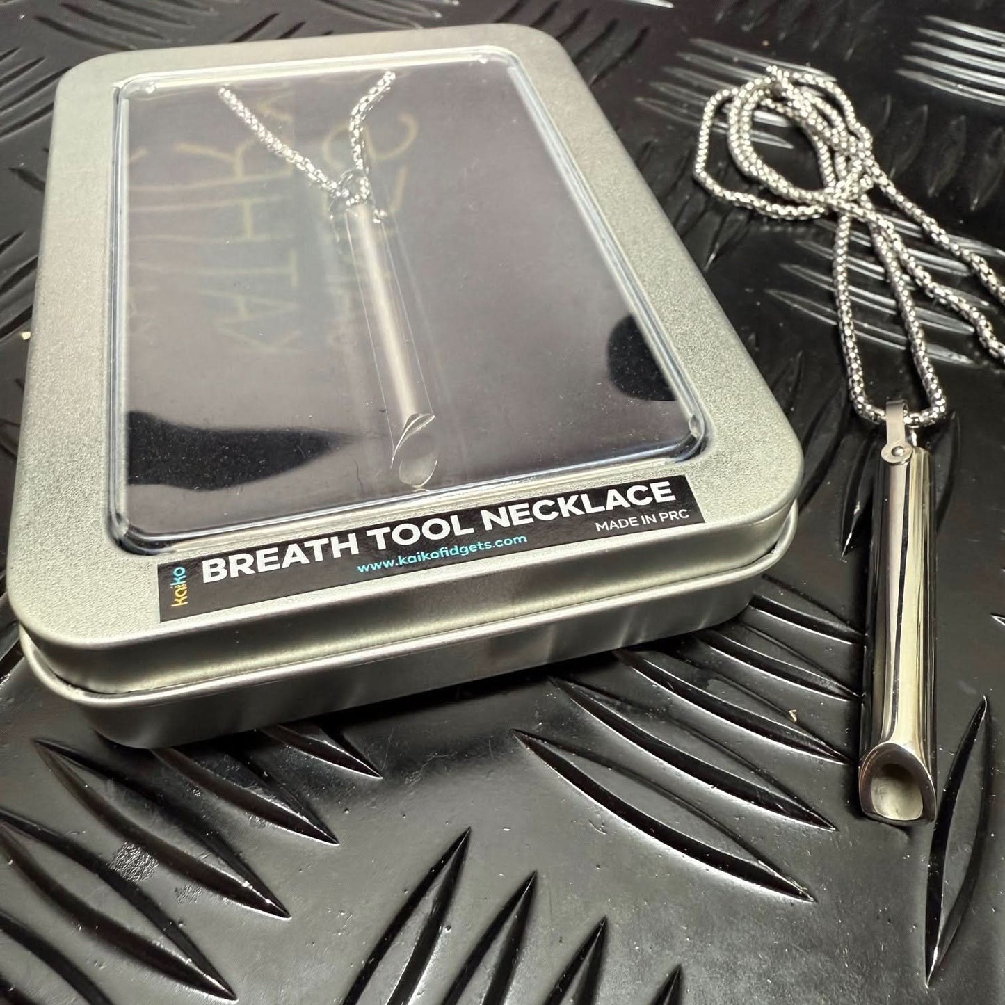 Kaiko Breath Tool Stainless Steel Necklace - Sensory Calm & Balance