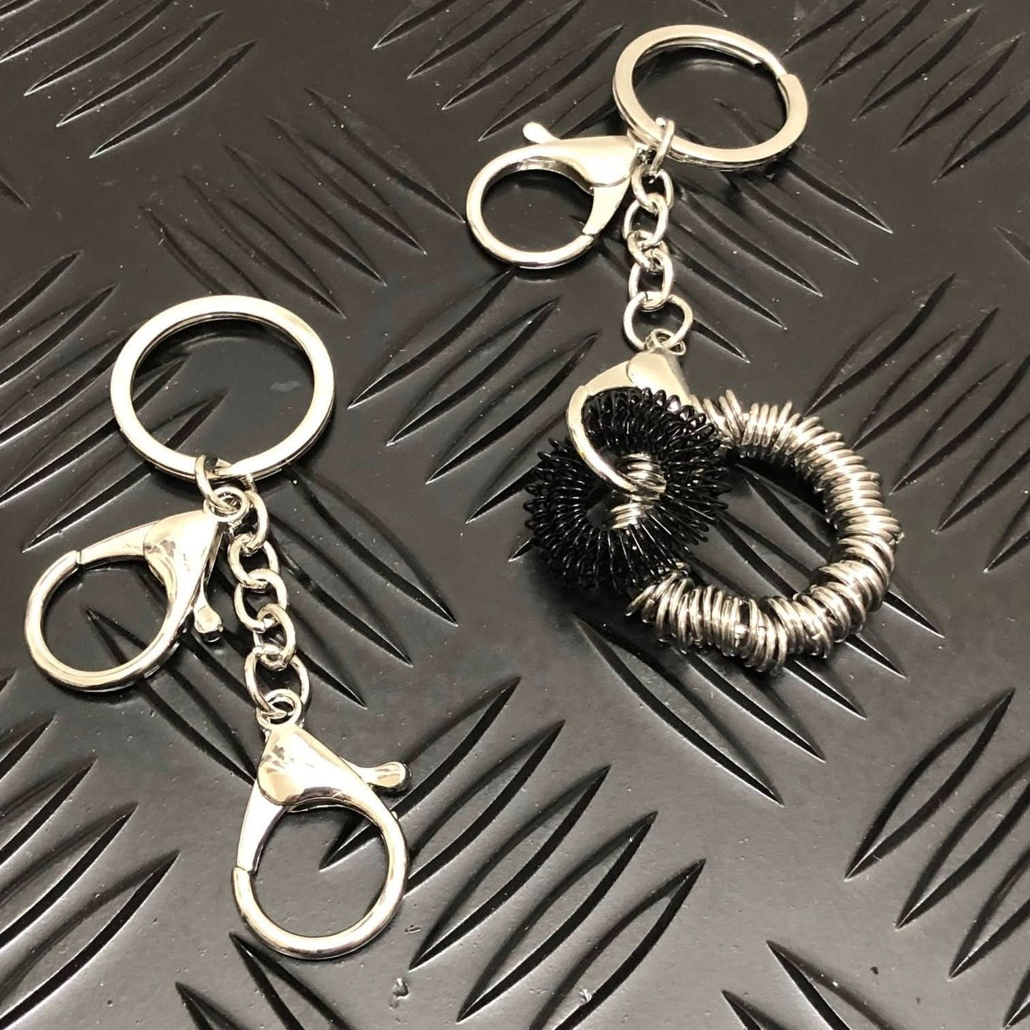 Kaiko Fidgets Silver Keyring - Sensory Fidget Accessory for Balance