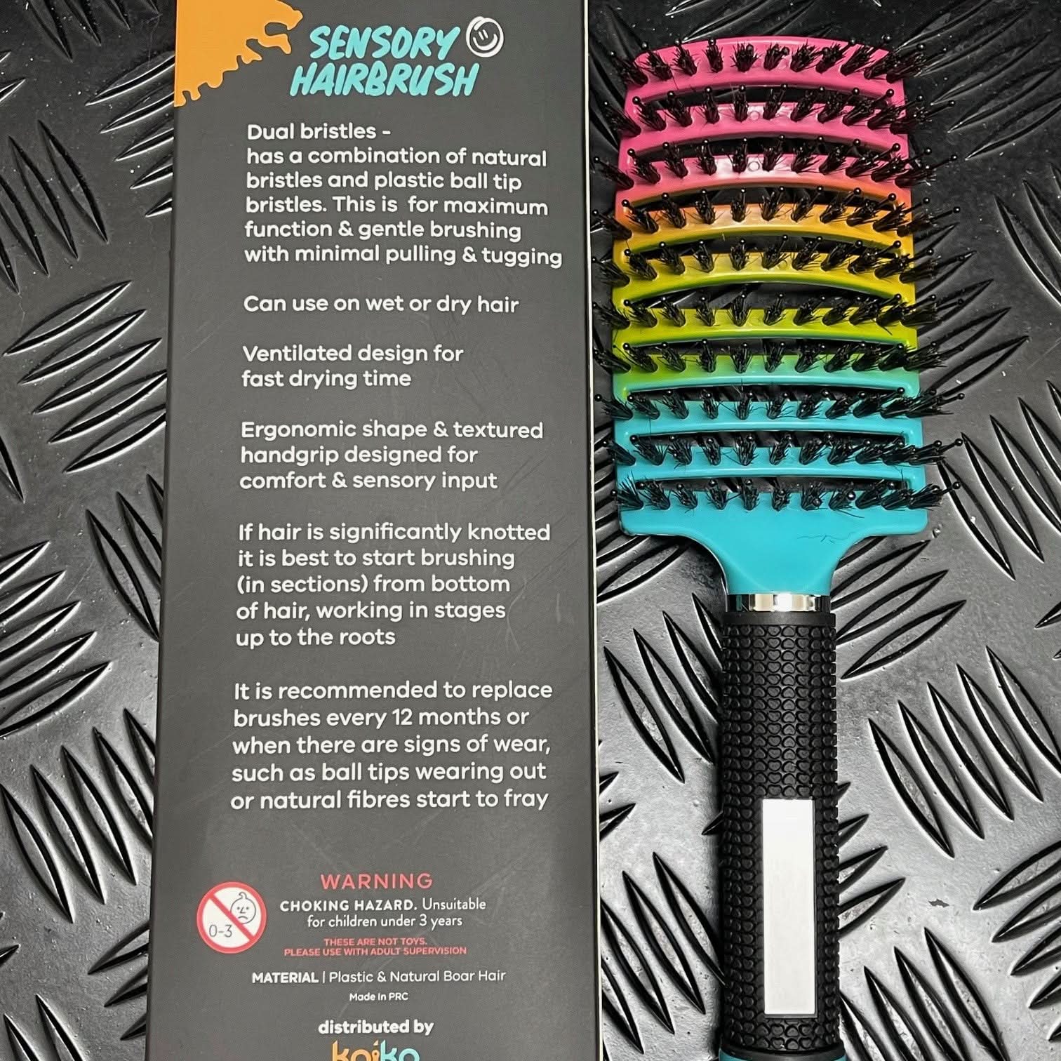Kaiko Sensory Hairbrush Rainbow - Calming Sensory Tool for Kids