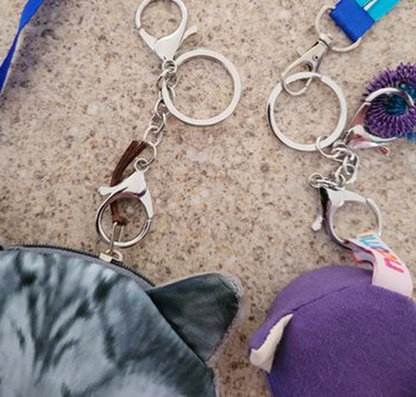 Kaiko Fidgets Silver Keyring - Sensory Fidget Accessory for Balance