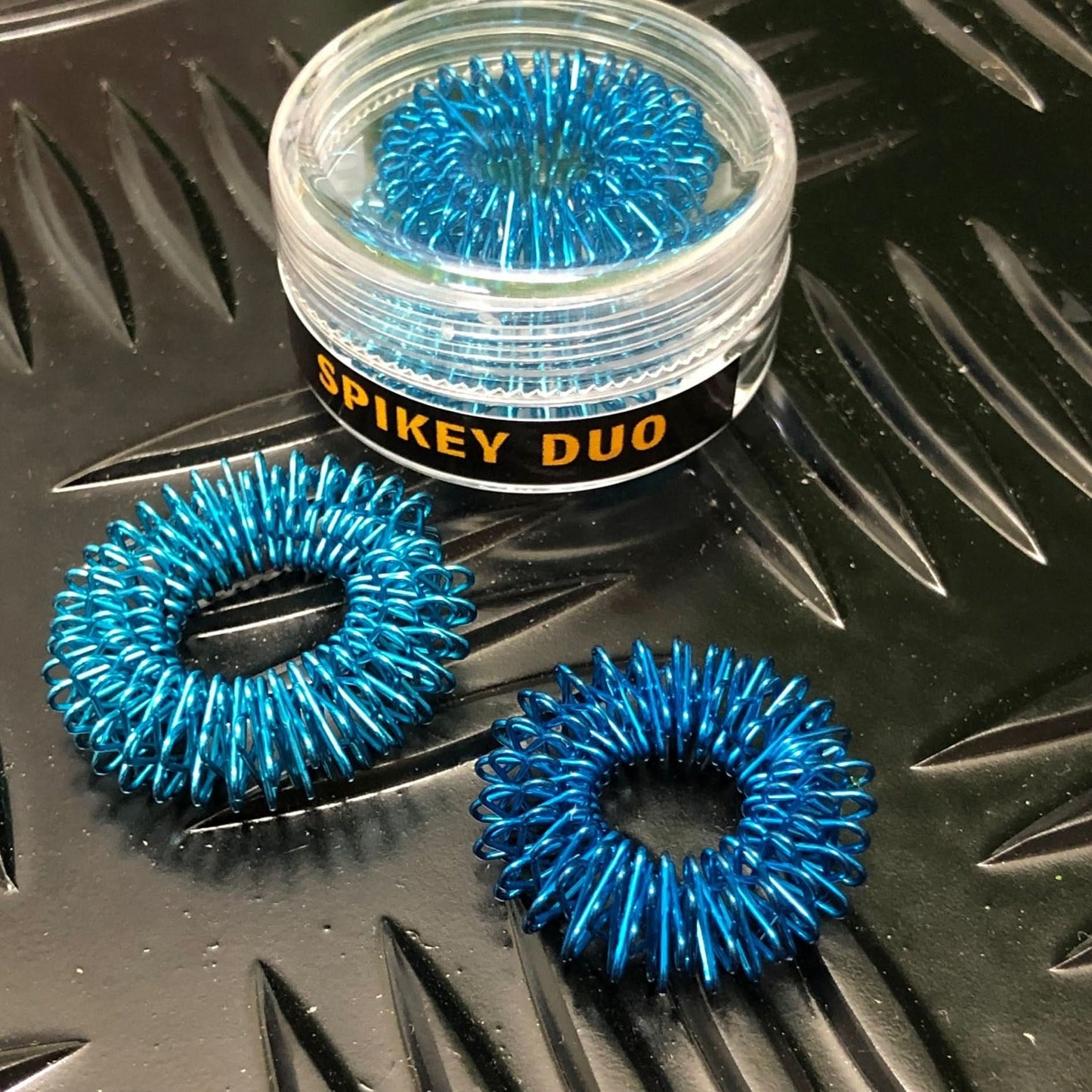Kaiko Finger Spikey Duo Teal - Sensory Balance & Calm Fidget Rings