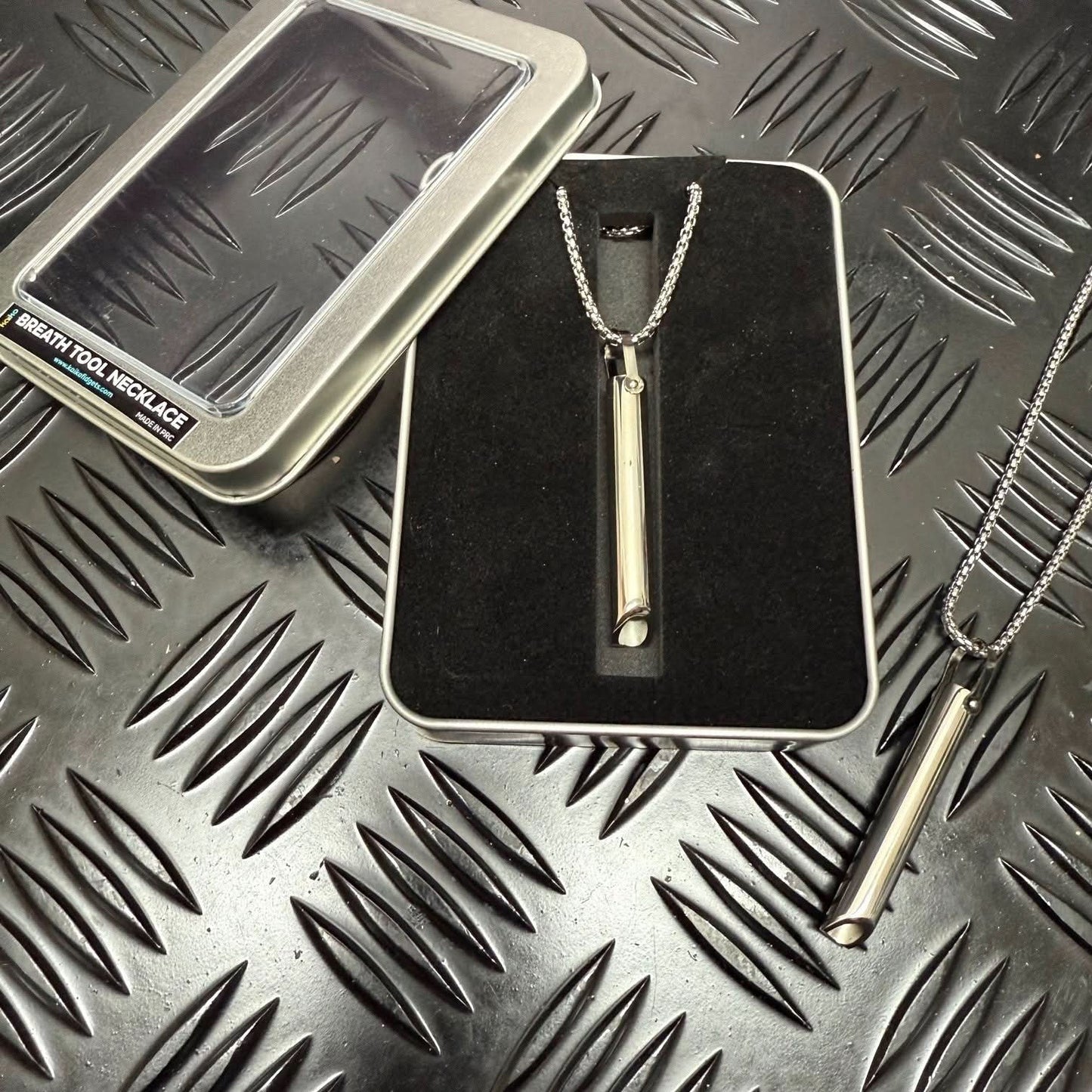 Kaiko Breath Tool Stainless Steel Necklace - Sensory Calm & Balance