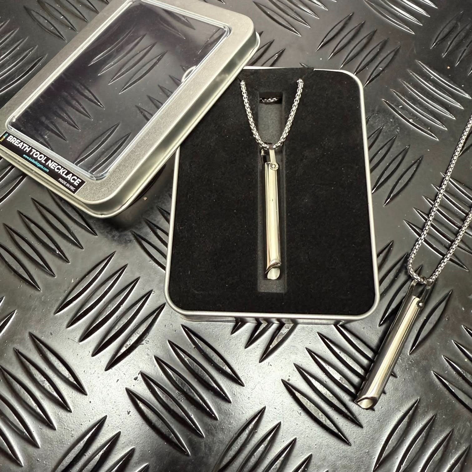 Kaiko Breath Tool Stainless Steel Necklace - Sensory Calm & Regulation