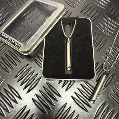 Kaiko Breath Tool Stainless Steel Necklace - Sensory Calm & Balance
