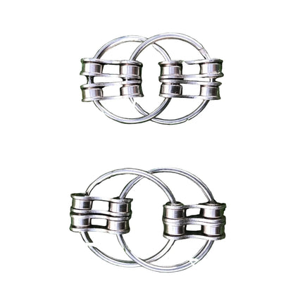 Kaiko Loop Fidget Small Silver Double - Sensory Focus Tool